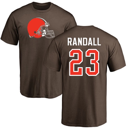 Men Cleveland Browns Damarious Randall Brown Jersey #23 NFL Football Name and Number Logo T Shirt->women nfl jersey->Women Jersey